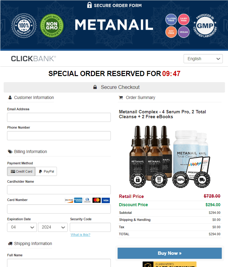 Metanail complex checkout